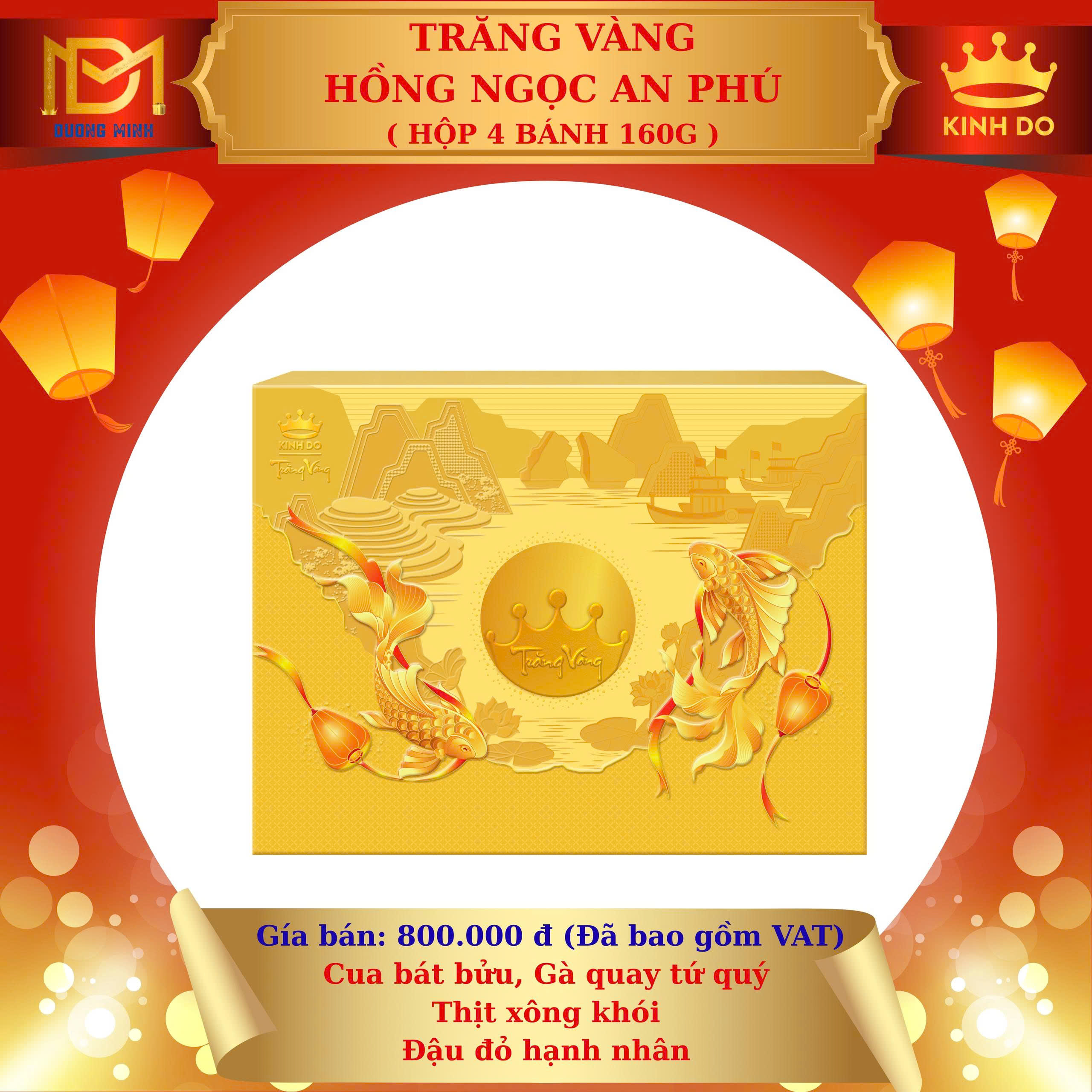 Bánh trung thu Kinh Đô Trăng vàng Hồng Ngọc An Phú ( HNV )