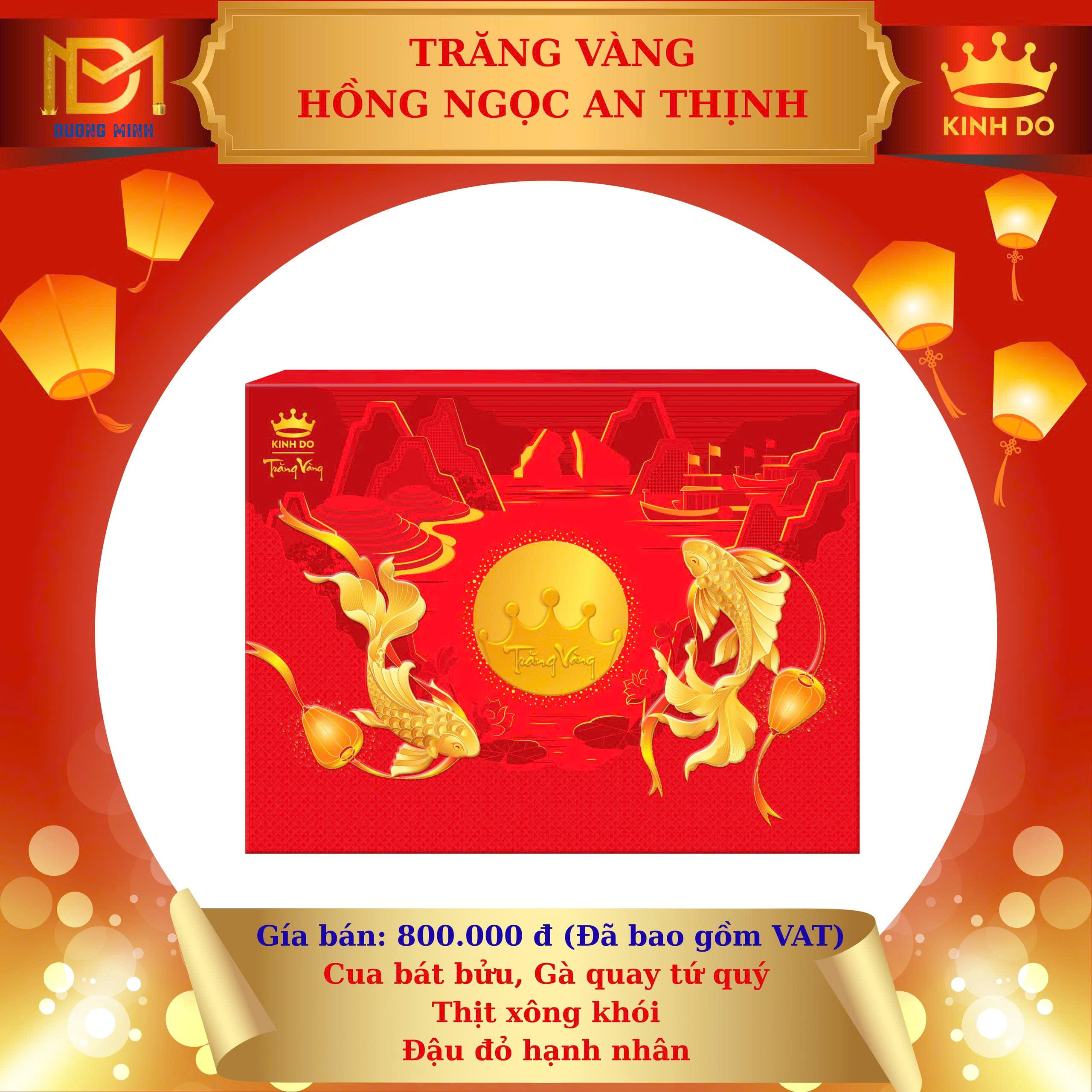 Bánh trung thu Kinh Đô Trăng vàng Hồng Ngọc An Thịnh ( HND )