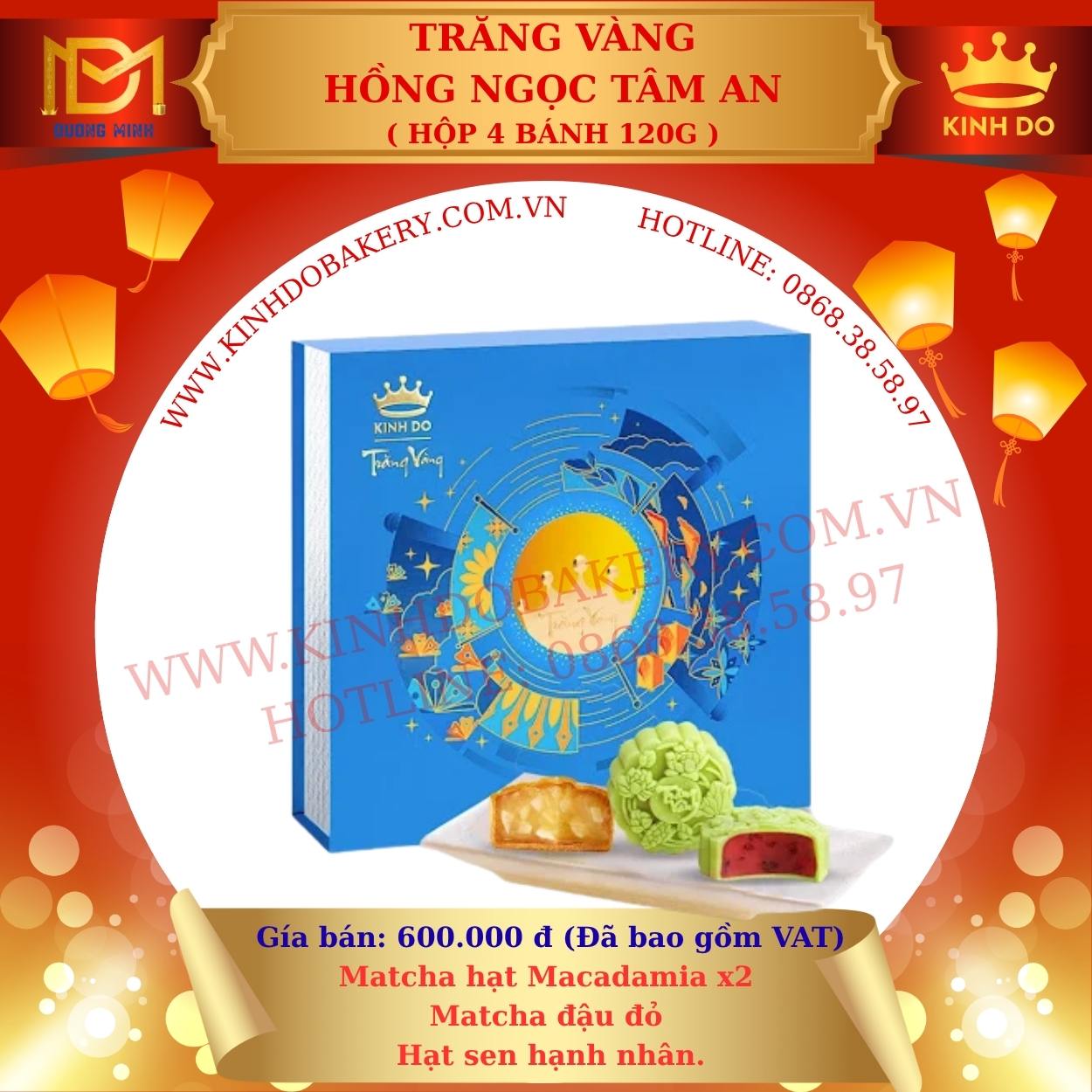 Bánh trung thu Kinh Đô Trăng vàng Hồng Ngọc Tâm An ( HNX )