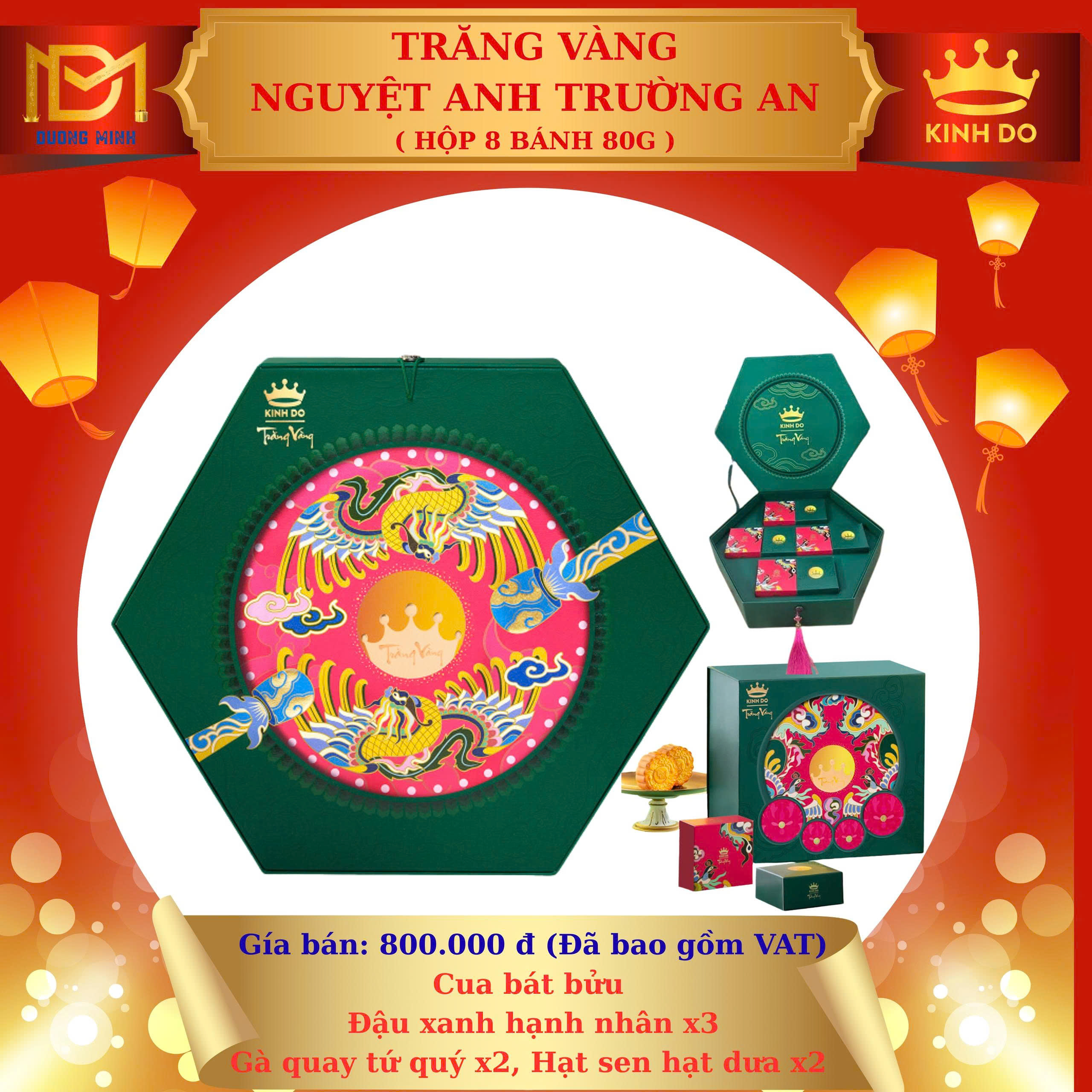 Bánh trung thu Kinh Đô Trăng vàng Nguyệt Ánh Trường An ( NANY )