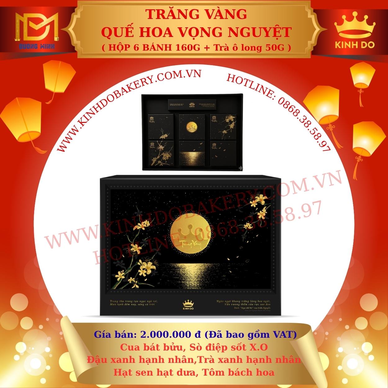 Bánh trung thu Kinh Đô Trăng vàng Quế Hoa Vọng Nguyệt - KC