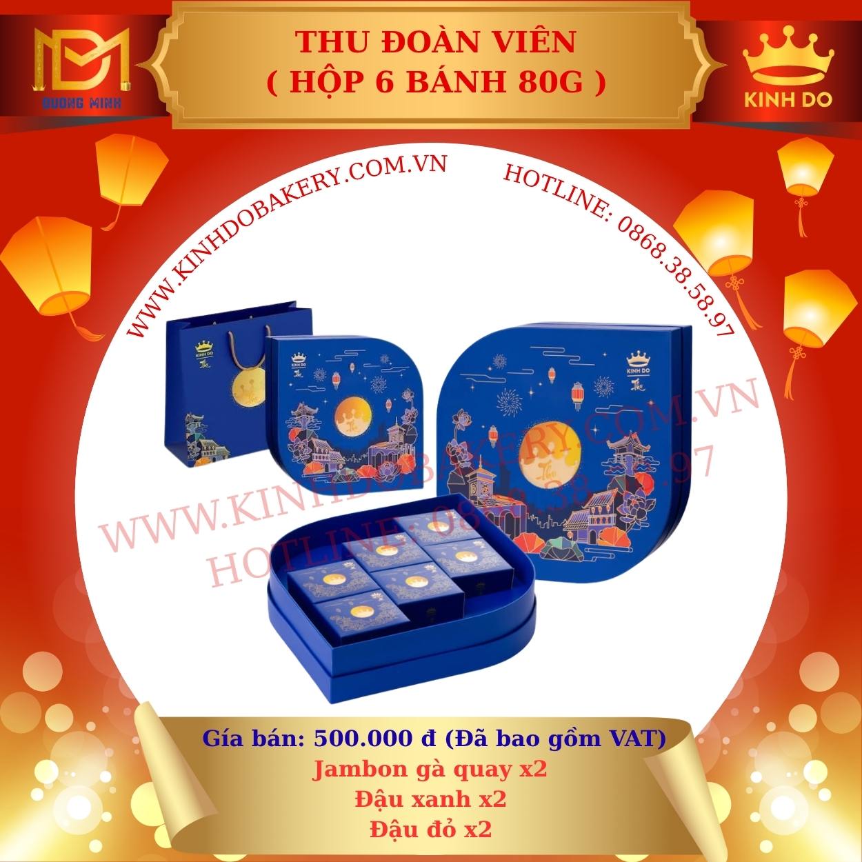 Bánh trung thu Kinh Đô Trăng vàng Thu Đoàn Viên