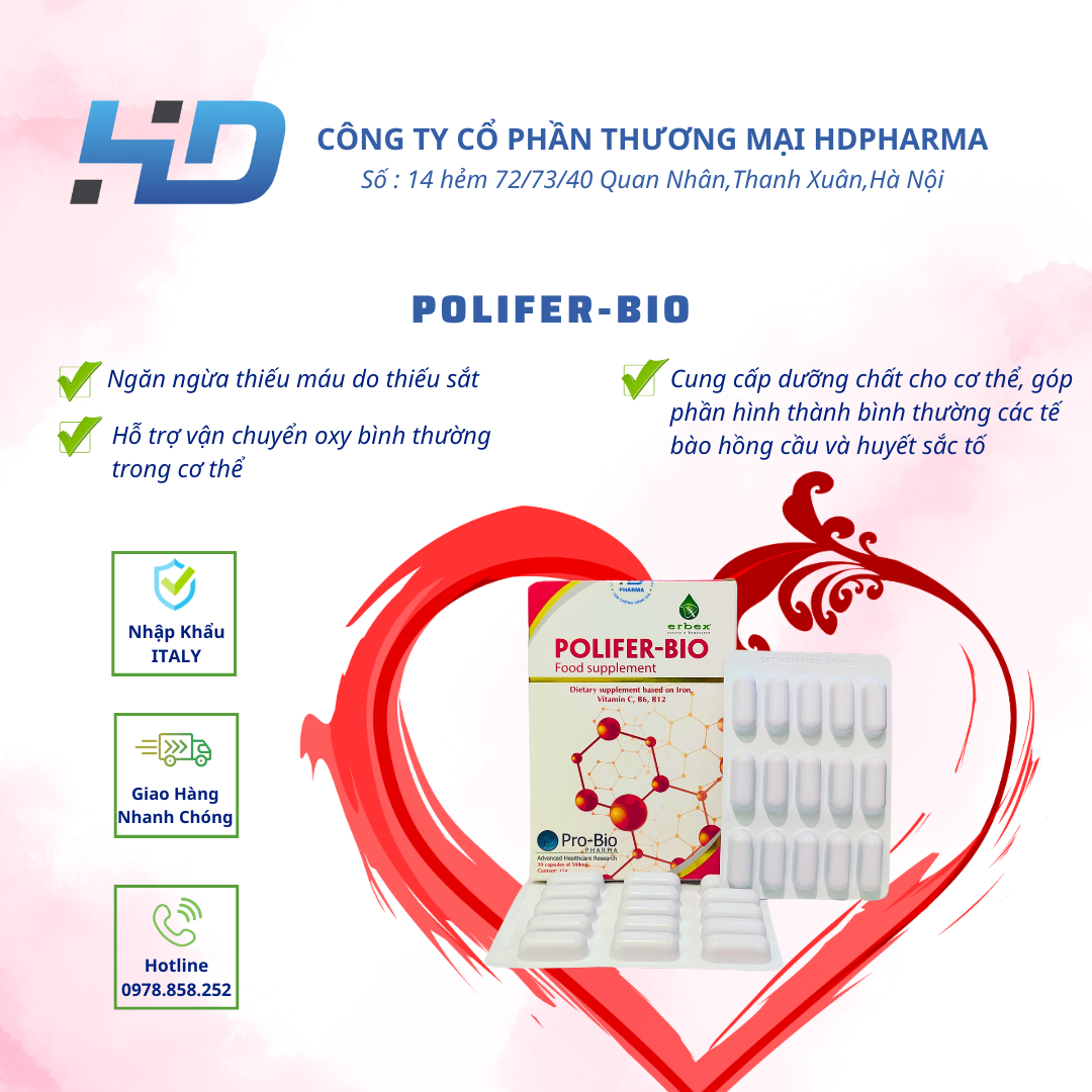 POLIFER-BIO(Điều trị thiếu máu do thiếu sắt)