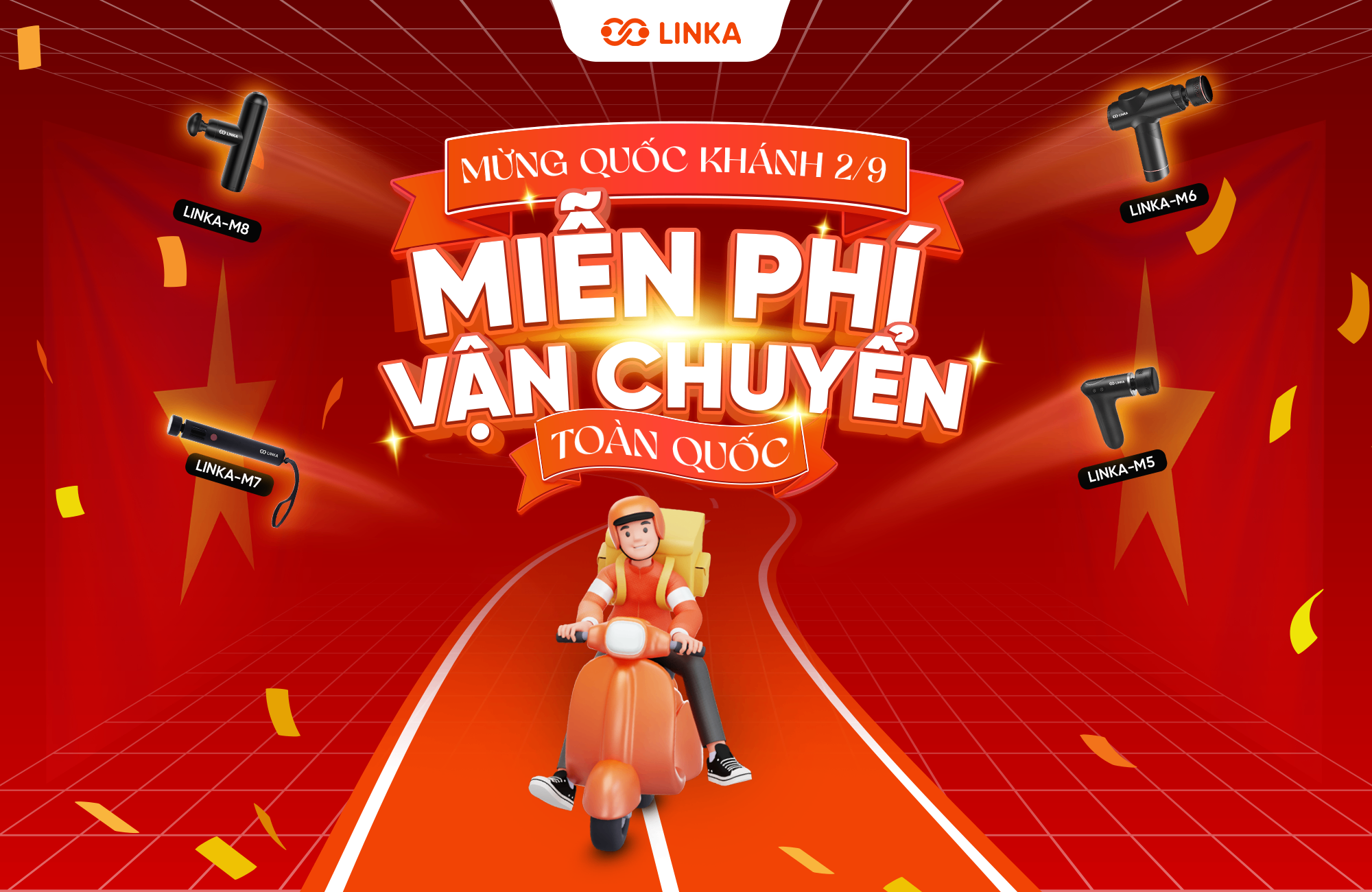 Mừng Quốc Khánh 2-9 TỰ HÀO VIỆT NAM - LINKA Miễn Phí Vận Chuyển Toàn Quốc
