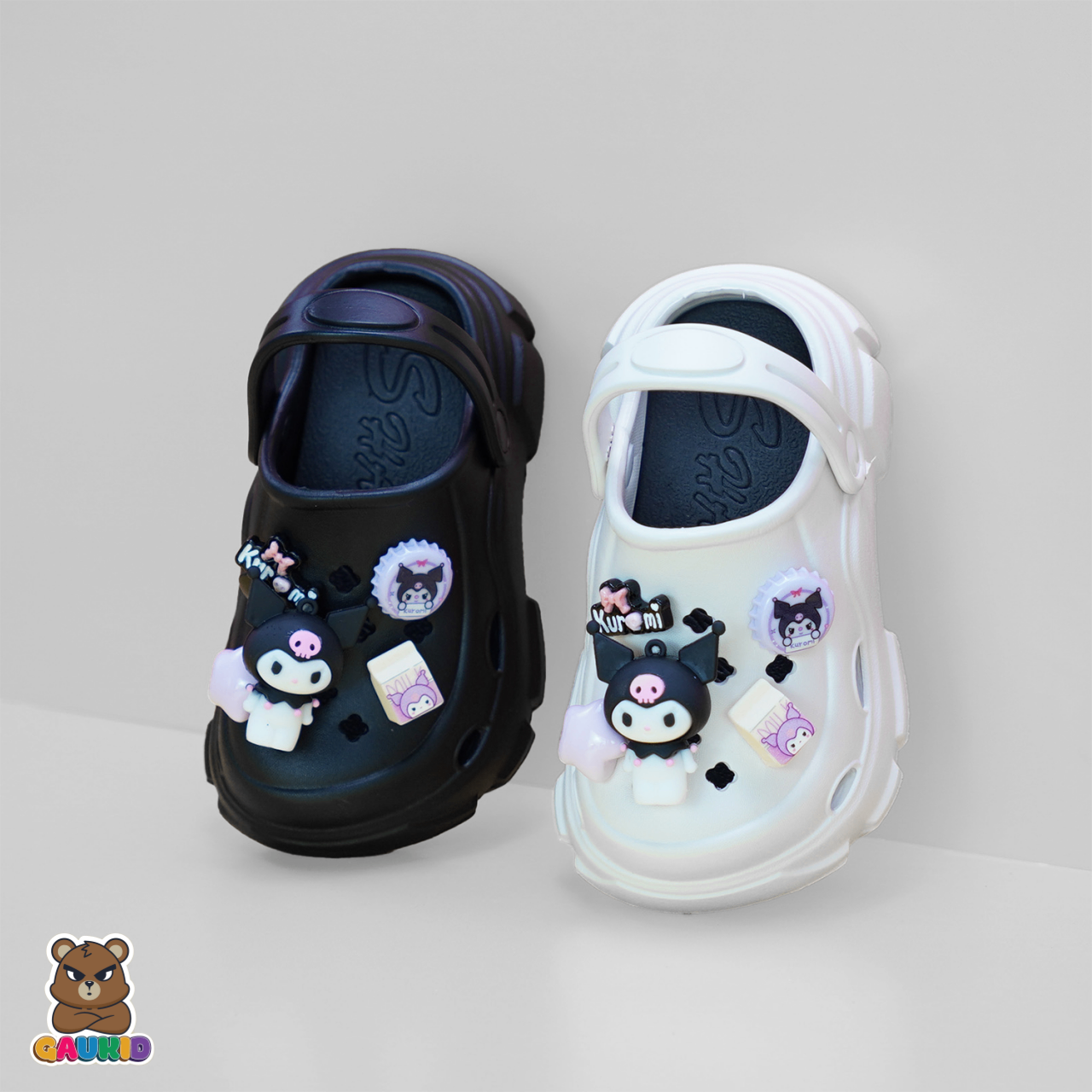 Dép Crocs Kuromi Đế Cao 5cm Cho Bé Gái GAUKID-G01