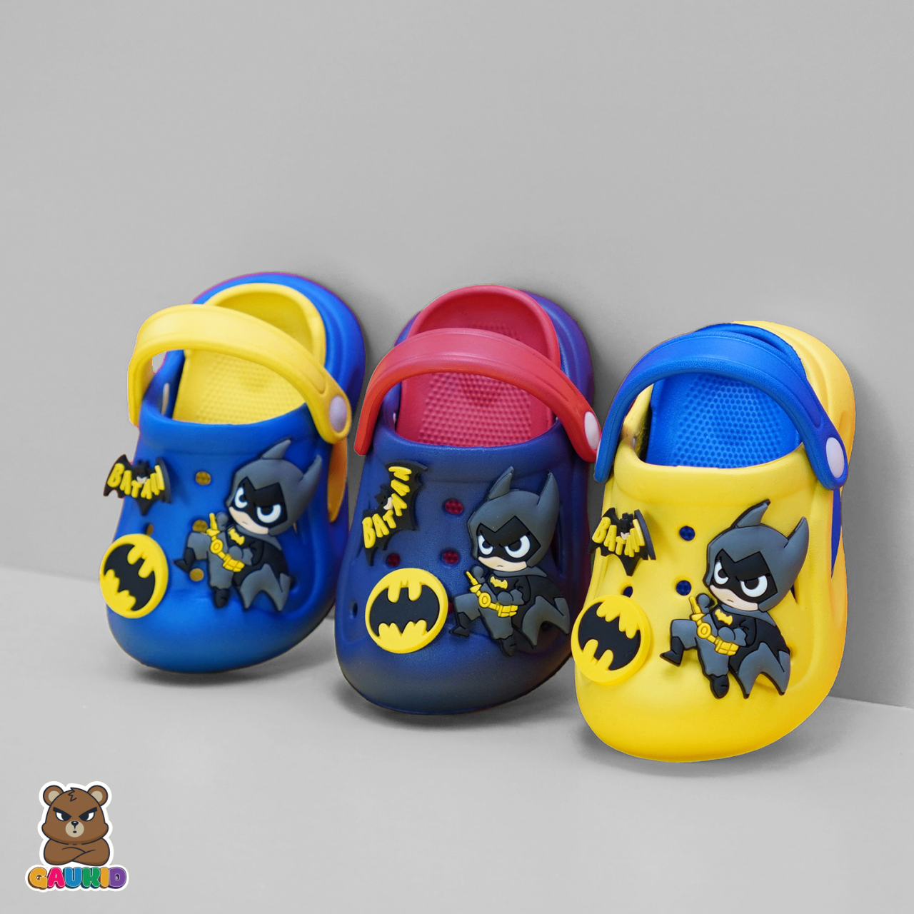 Dép Crocs Gắn Sticker Batman Cho Bé Trai GAUKID-G15