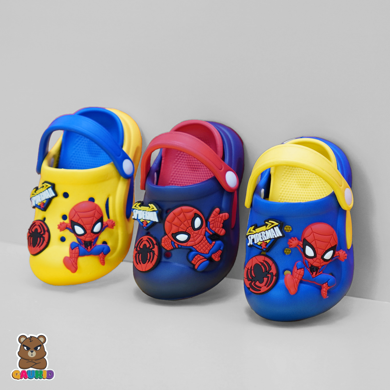 Dép Crocs Gắn Sticker Super Man Cho Bé Trai GAUKID-G10