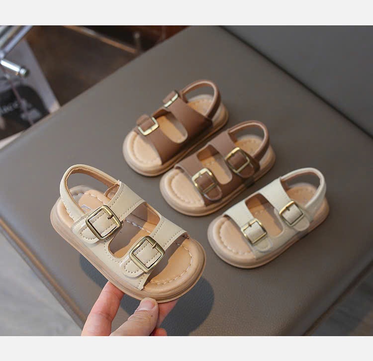 Sandal Tập Đi Da Trơn 2 Quai