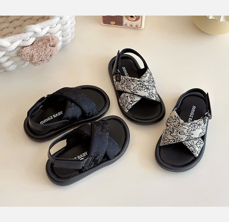 Sandal Quai Chéo Vân Hoa