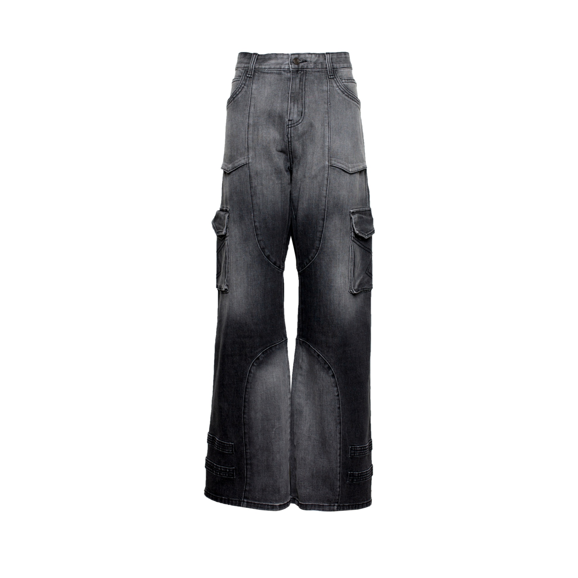 REFLECTIVE CARGO BAGGY JEANS