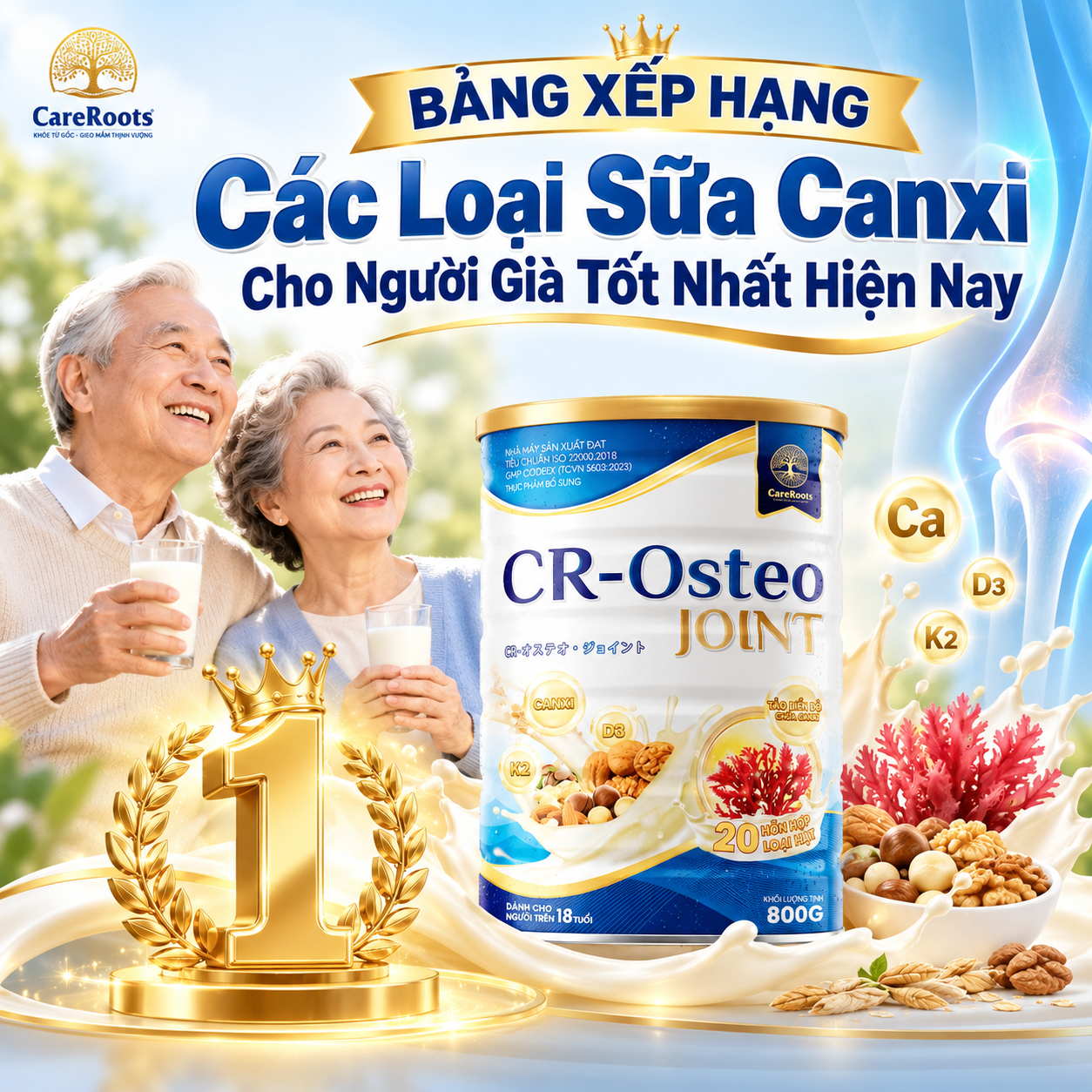 Bảng Xếp Hạng Các Loại Sữa Canxi Cho Người Già Tốt Nhất Hiện Nay