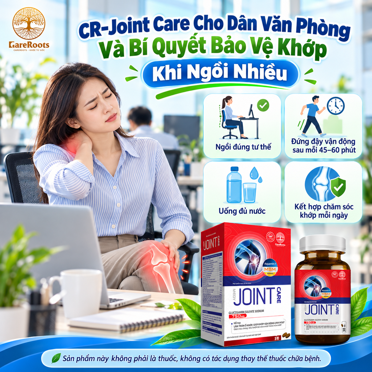 CR-Joint Care Cho Dân Văn Phòng Và Bí Quyết Bảo Vệ Khớp Khi Ngồi Nhiều