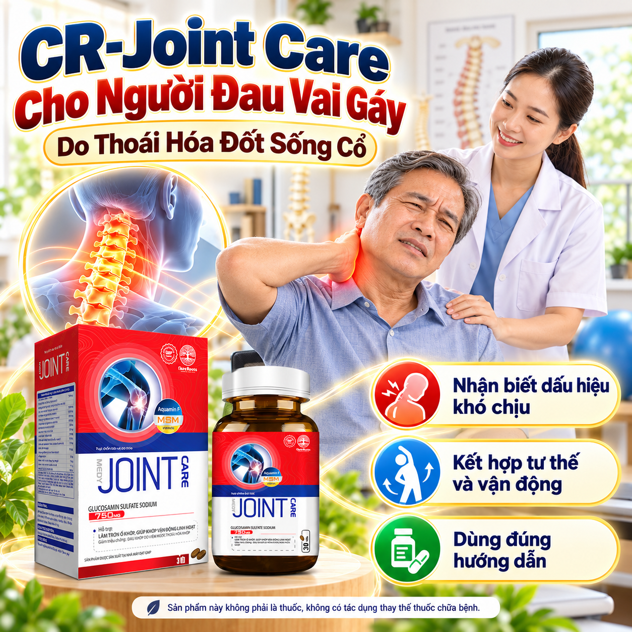 CR-Joint Care Cho Người Đau Vai Gáy Do Thoái Hóa Đốt Sống Cổ