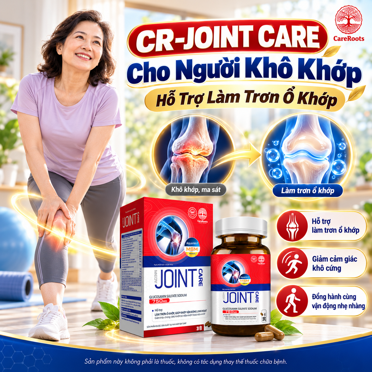 CR-Joint Care Cho Người Khô Khớp Hỗ Trợ Làm Trơn Ổ Khớp