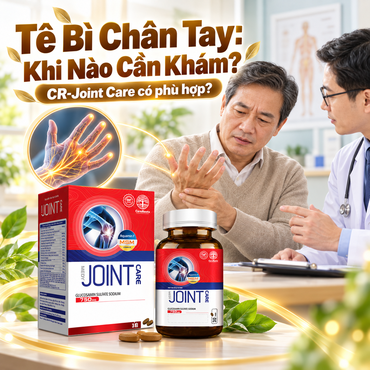 CR-Joint Care Có Giảm Tê Bì Chân Tay Không Và Khi Nào Cần Đi Khám