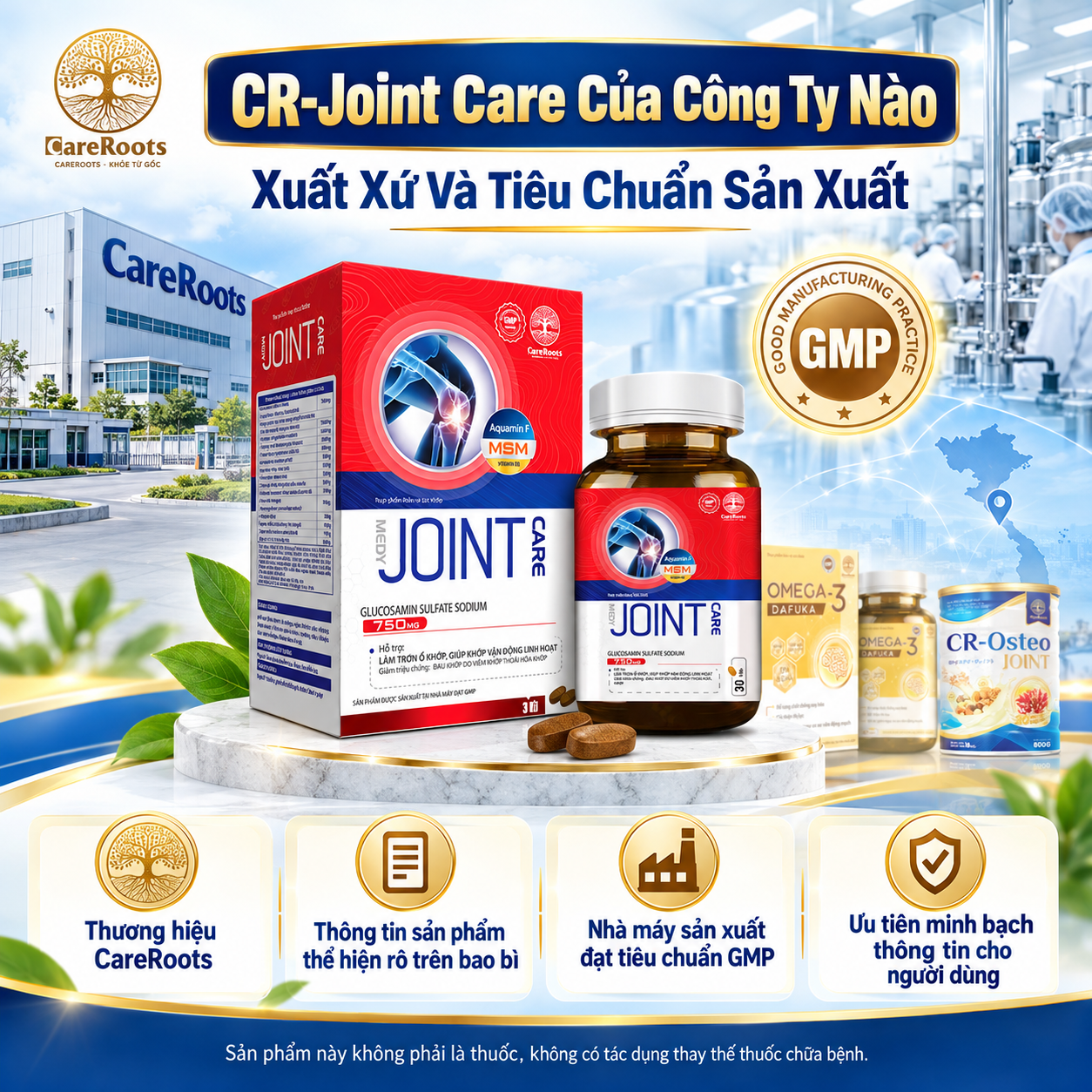 CR-Joint Care Của Công Ty Nào Xuất Xứ Và Tiêu Chuẩn Sản Xuất
