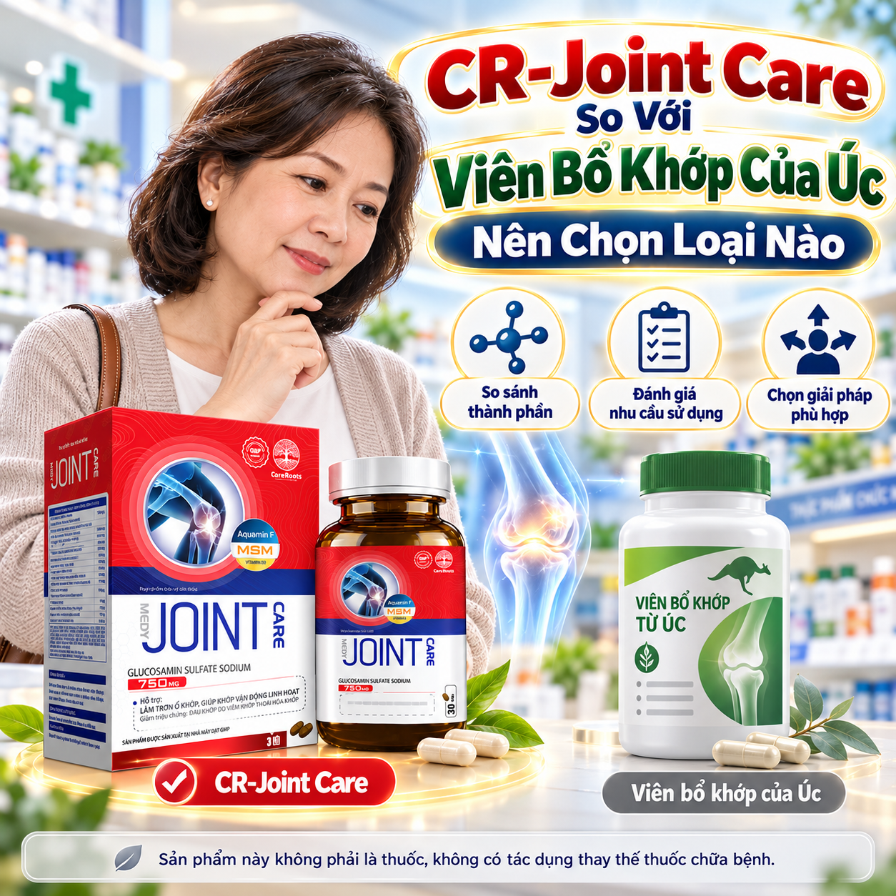CR-Joint Care So Với Viên Bổ Khớp Của Úc Nên Chọn Loại Nào