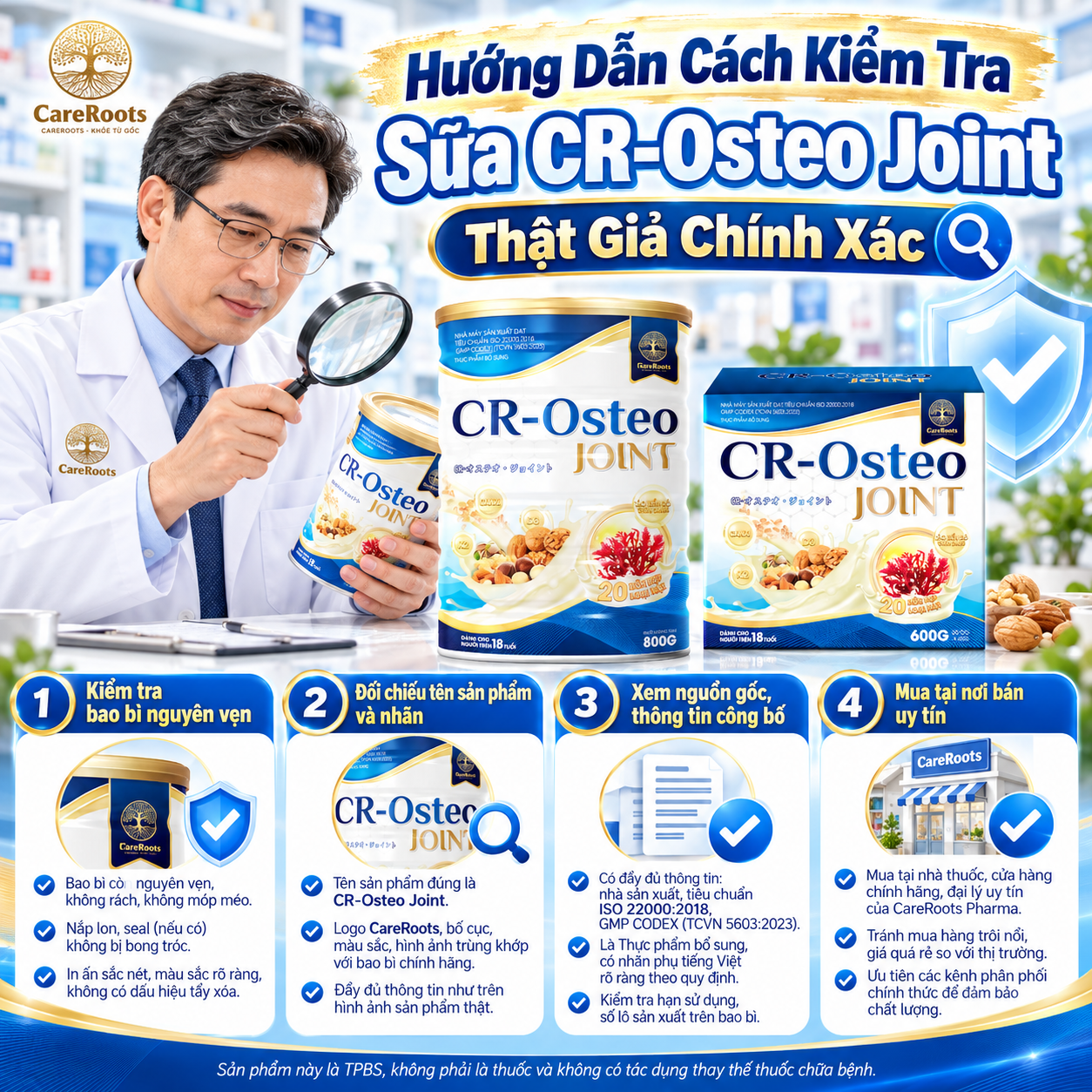 Hướng Dẫn Cách Kiểm Tra Sữa CR-Osteo Joint Thật Giả Chính Xác