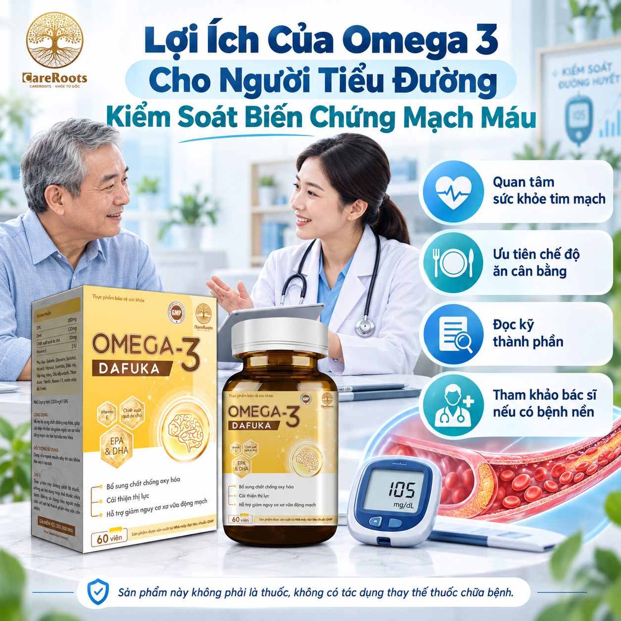 Lợi Ích Của Omega 3 Cho Người Tiểu Đường Kiểm Soát Biến Chứng Mạch Máu