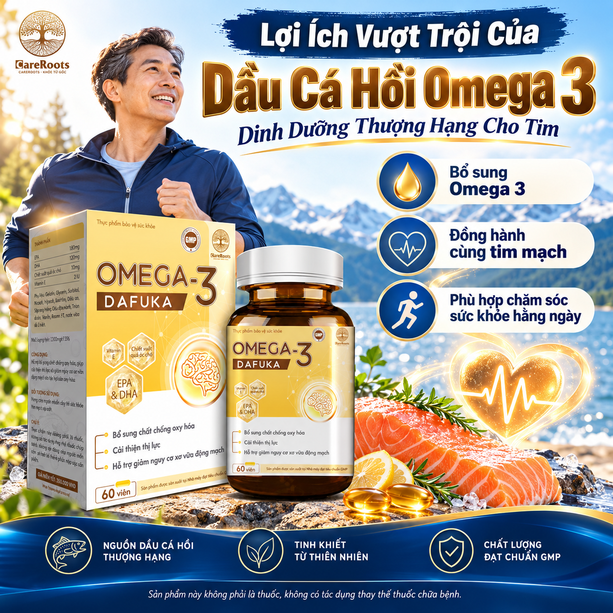 Lợi Ích Vượt Trội Của Dầu Cá Hồi Omega 3 Dinh Dưỡng Thượng Hạng Cho Tim