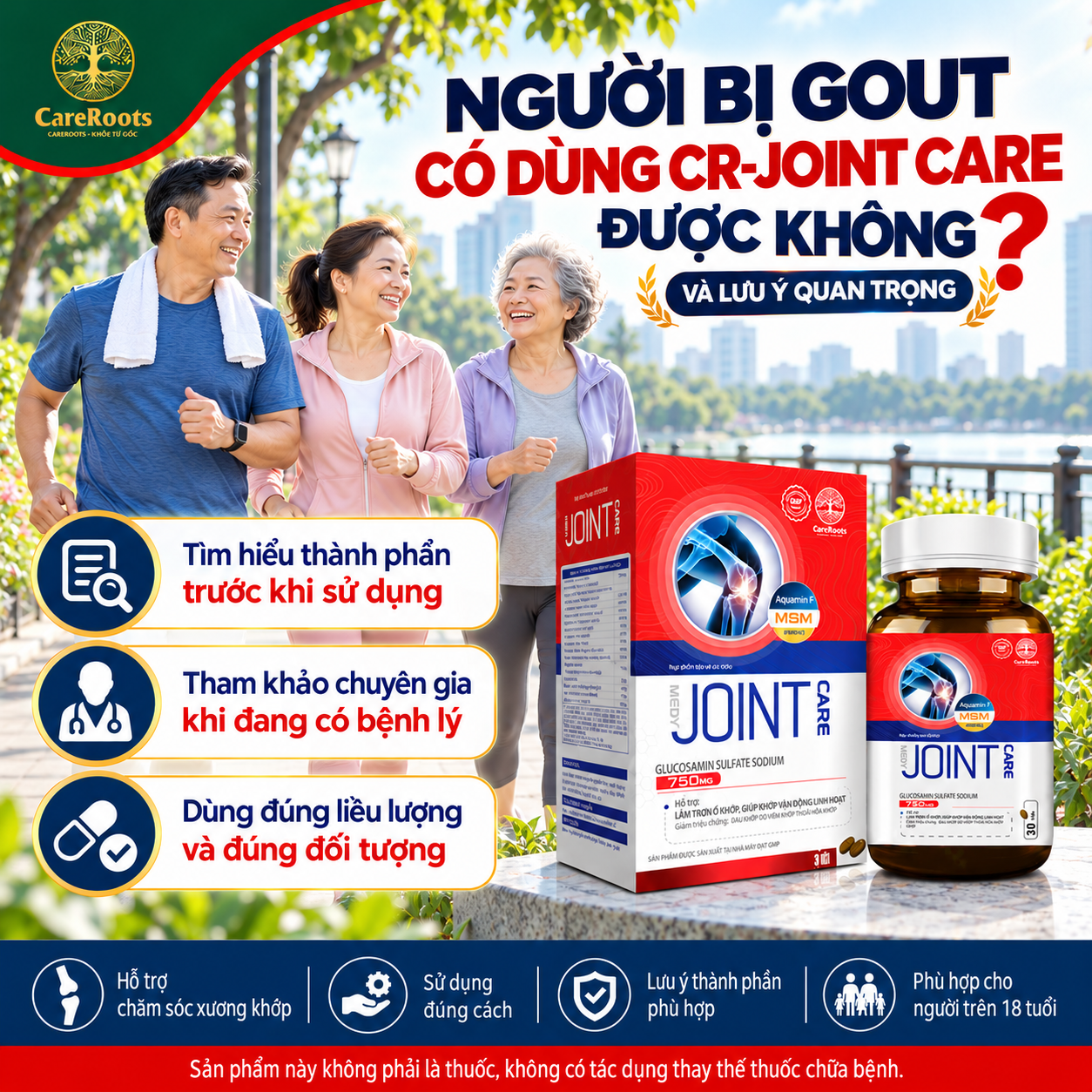 Người Bị Gout Có Dùng CR-Joint Care Được Không Và Lưu Ý Quan Trọng