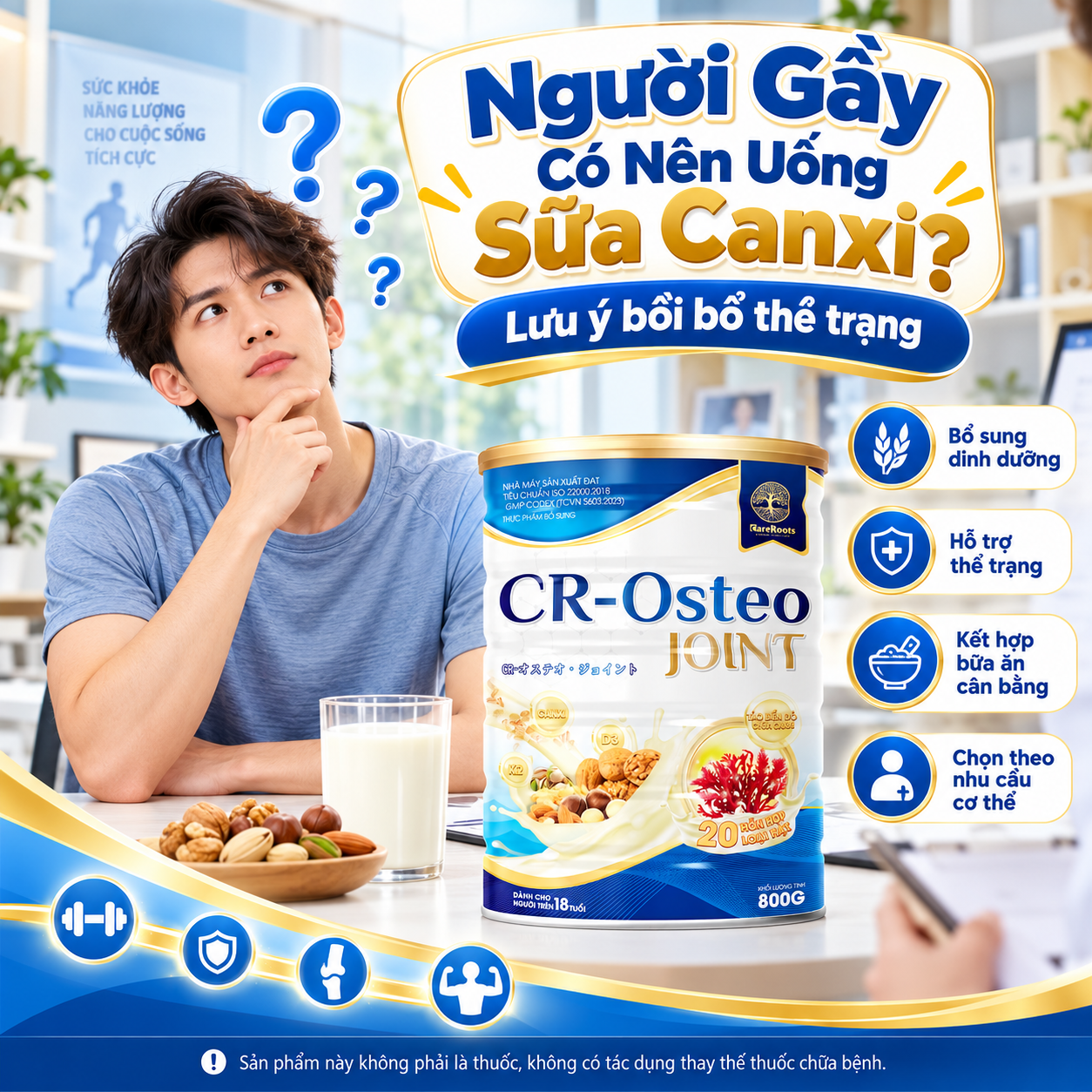 Người Gầy Có Nên Uống Sữa Canxi? Lưu Ý Bồi Bổ Thể Trạng