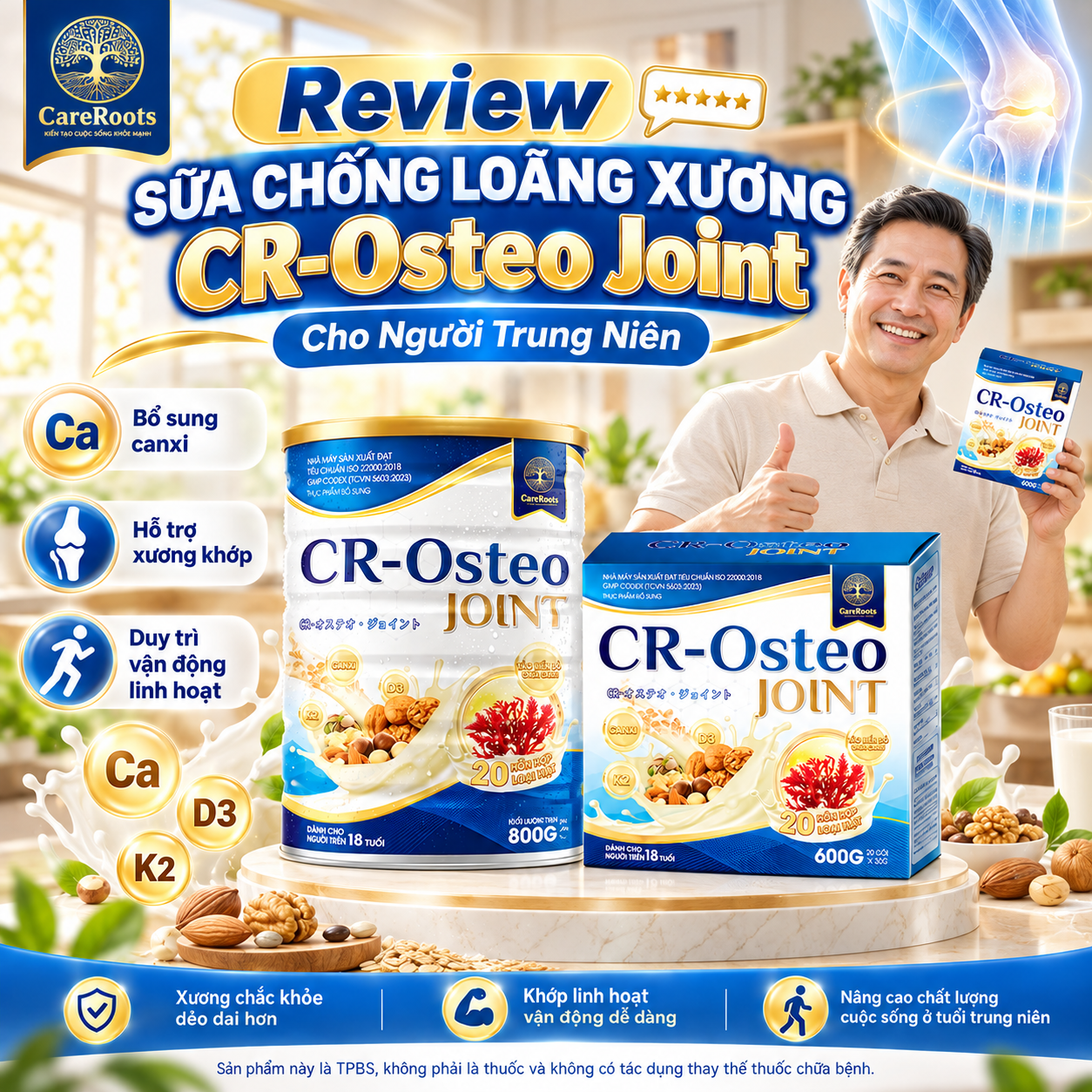 Review Sữa Chống Loãng Xương CR-Osteo Joint Cho Người Trung Niên