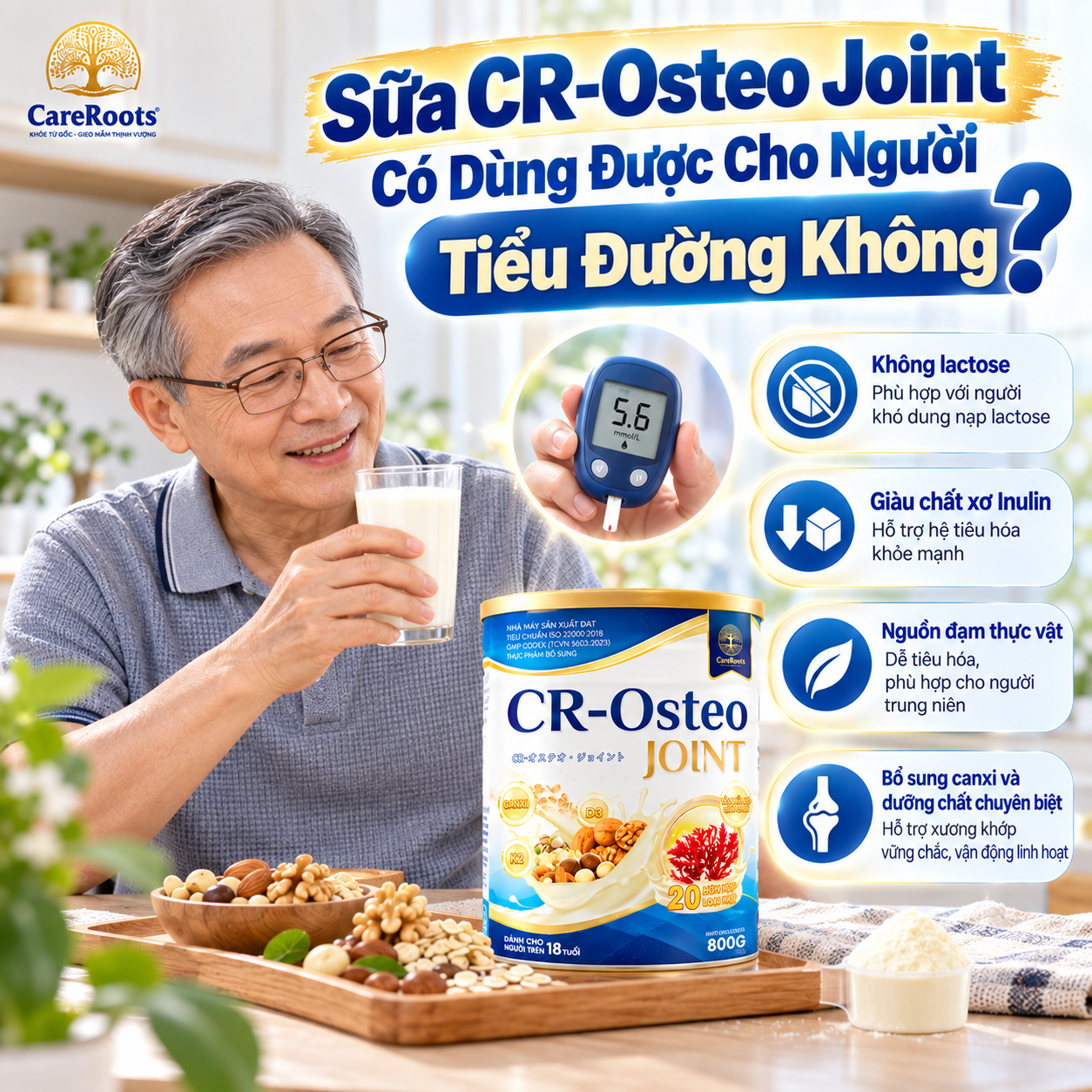 Sữa CR-Osteo Joint Có Dùng Được Cho Người Tiểu Đường Không?