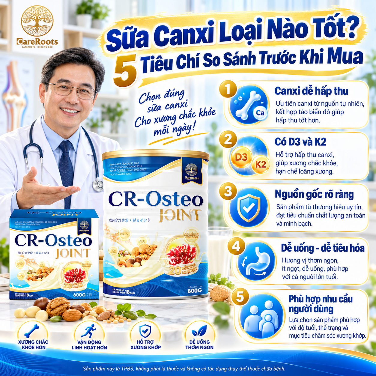 Sữa Canxi Loại Nào Tốt? 5 Tiêu Chí So Sánh Trước Khi Mua