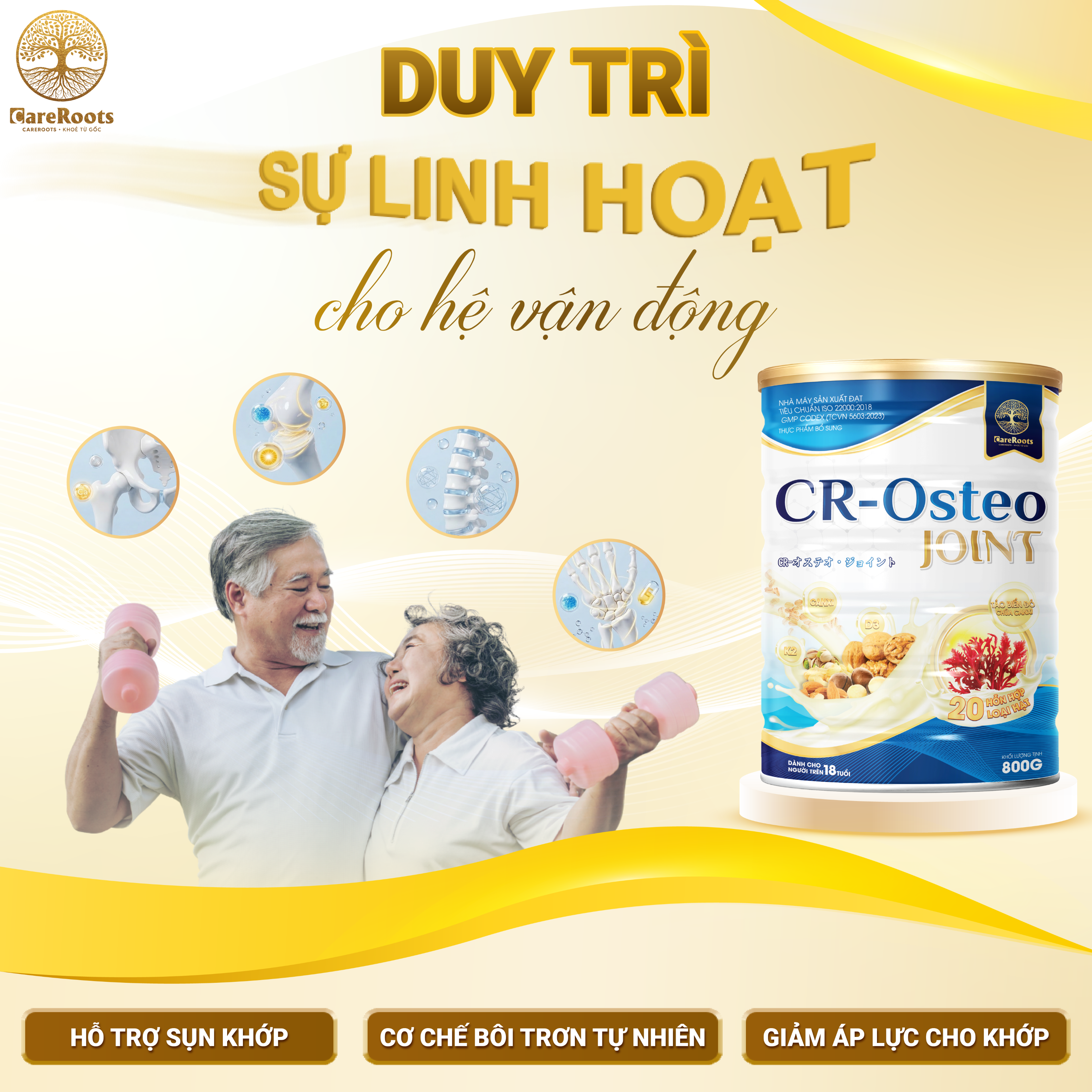 Sữa Hỗ Trợ Cơ Xương Khớp Cho Người Già Vận Động Linh Hoạt