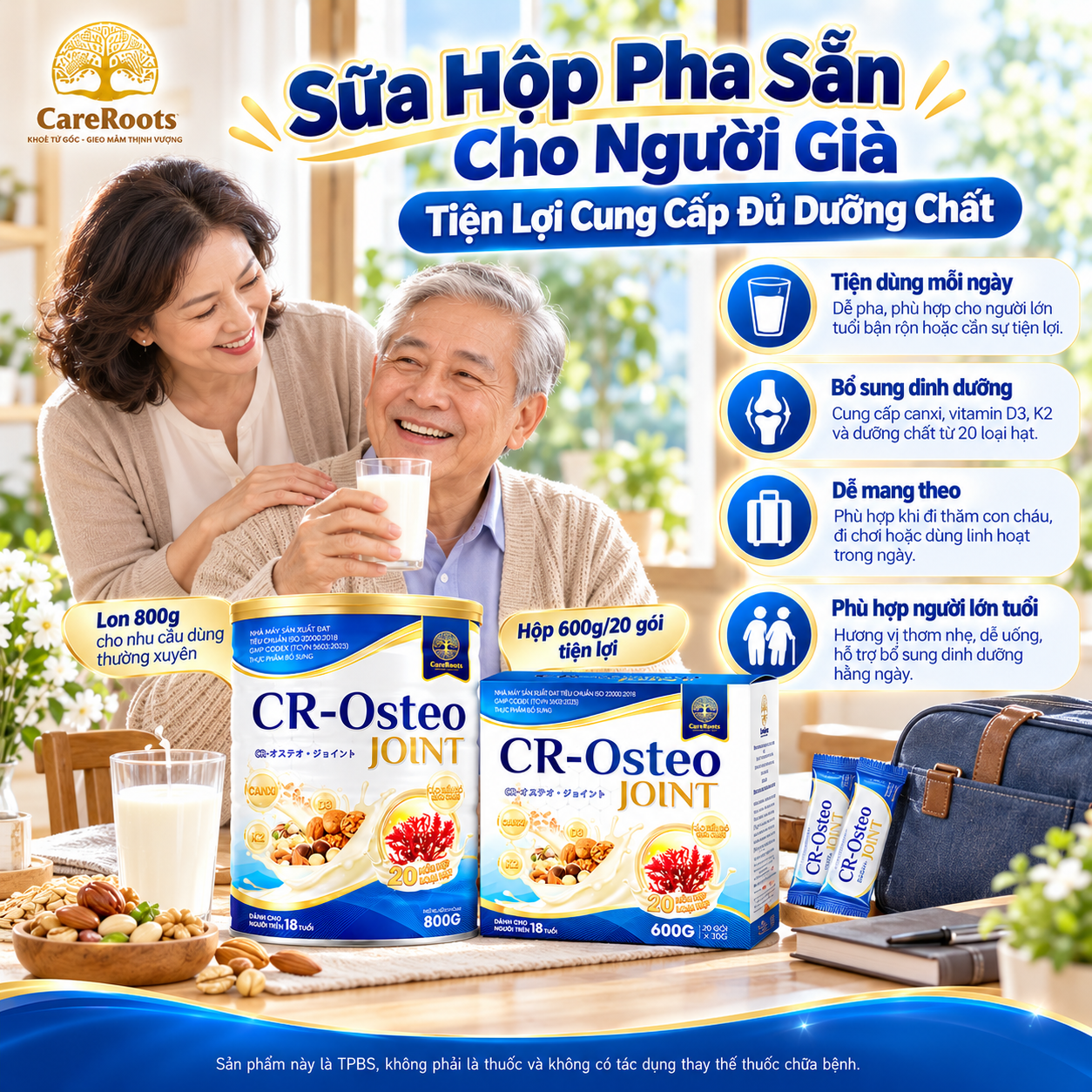 Sữa Hộp Pha Sẵn Cho Người Già Tiện Lợi Cung Cấp Đủ Dưỡng Chất