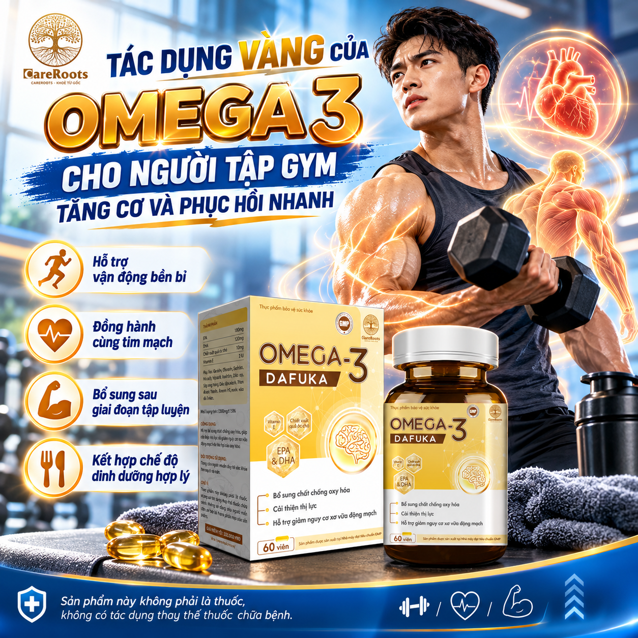 Tác Dụng Vàng Của Omega 3 Cho Người Tập Gym Tăng Cơ Và Phục Hồi Nhanh