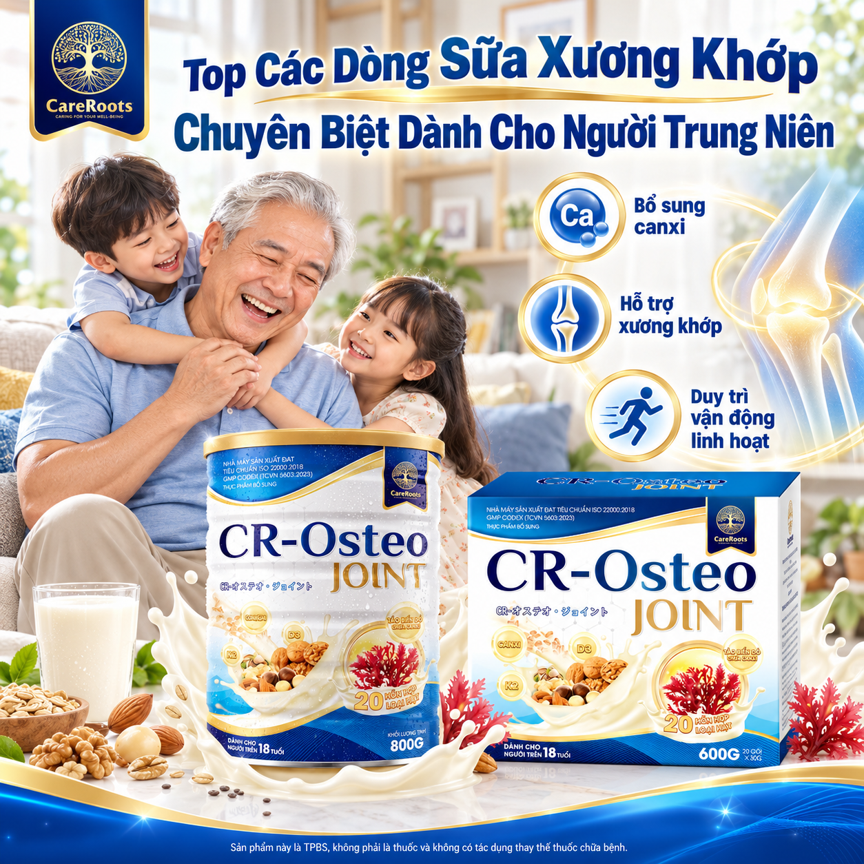 Top Các Dòng Sữa Xương Khớp Chuyên Biệt Dành Cho Người Trung Niên