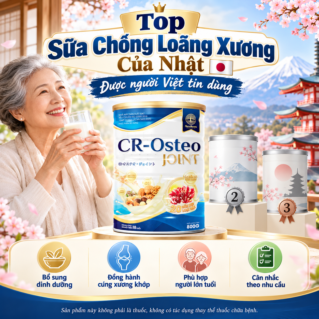 Top Sữa Chống Loãng Xương Của Nhật Được Người Việt Tin Dùng