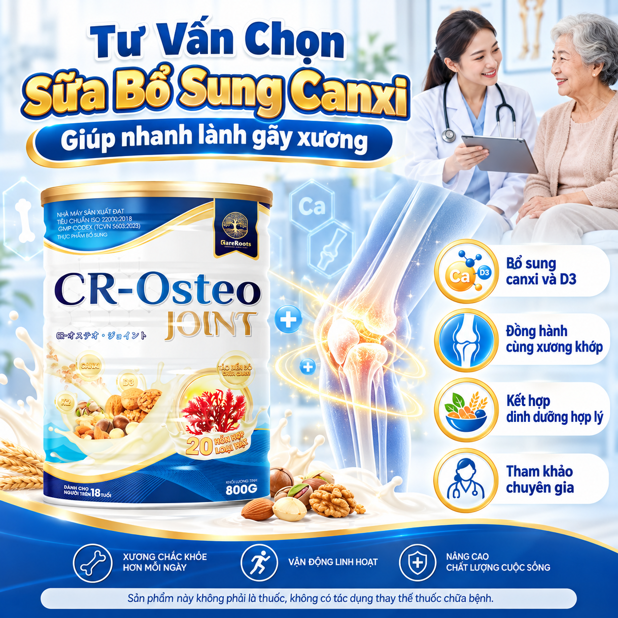 Tư Vấn Chọn Sữa Bổ Sung Canxi Giúp Nhanh Lành Gãy Xương