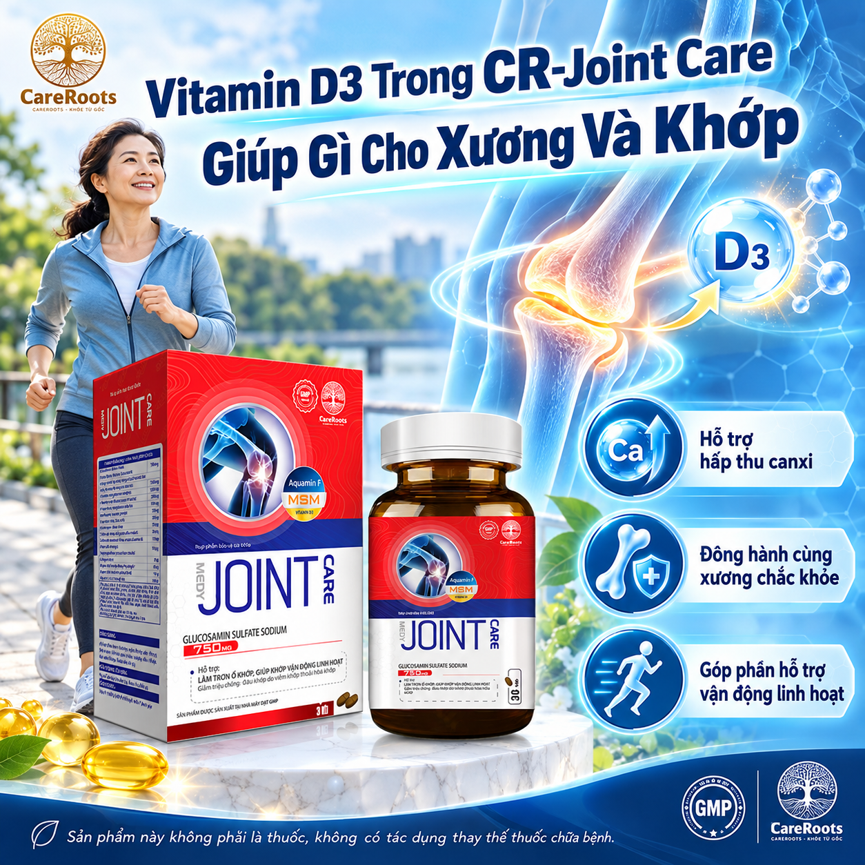 Vitamin D3 Trong CR-Joint Care Giúp Gì Cho Xương Và Khớp