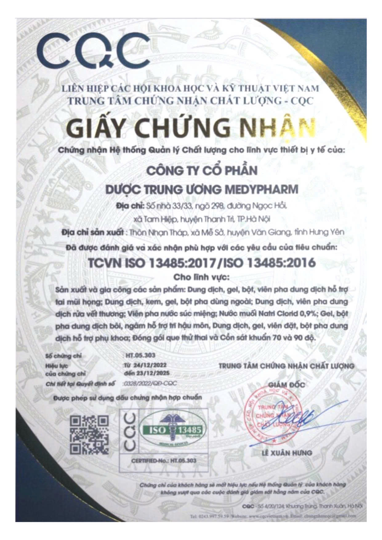 Chứng nhận tiêu chuẩn chất lượng - tiêu chí chọn sản phẩm xương khớp uy tín