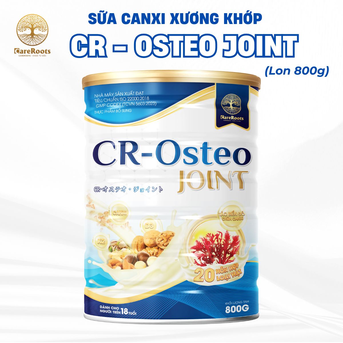 CR-Osteo Joint Sữa Hạt Canxi Cho Xương Khớp Linh Hoạt Lon 800 Gam