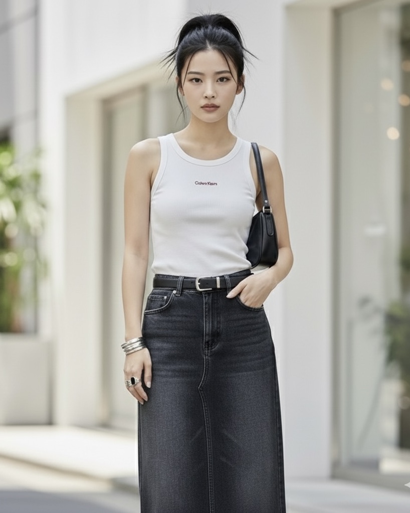 Áo 3 lỗ thun gân thêu logo CK