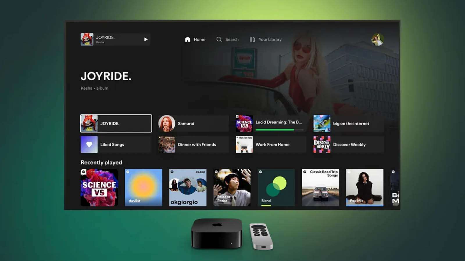 Spotify nâng cấp ứng dụng cho Apple TV, mang loạt tính năng đáng giá lên màn hình lớn