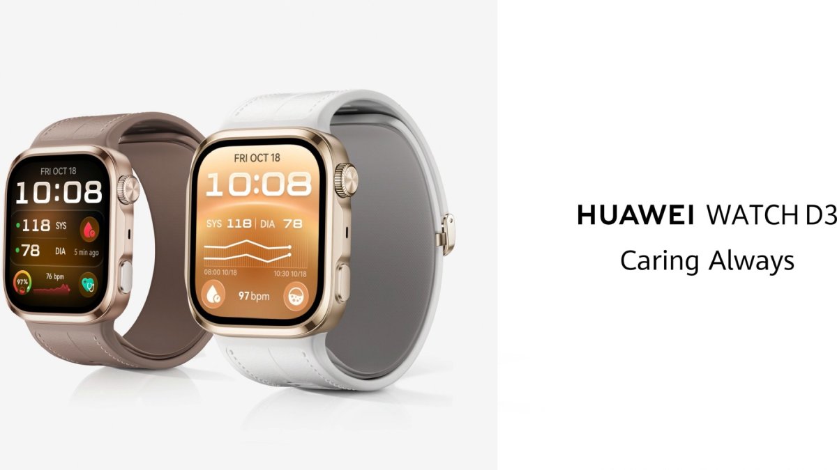 Huawei Watch D3 lộ diện: Tạm biệt thiết kế dày cộm, đo huyết áp giờ đây cực thời trang?