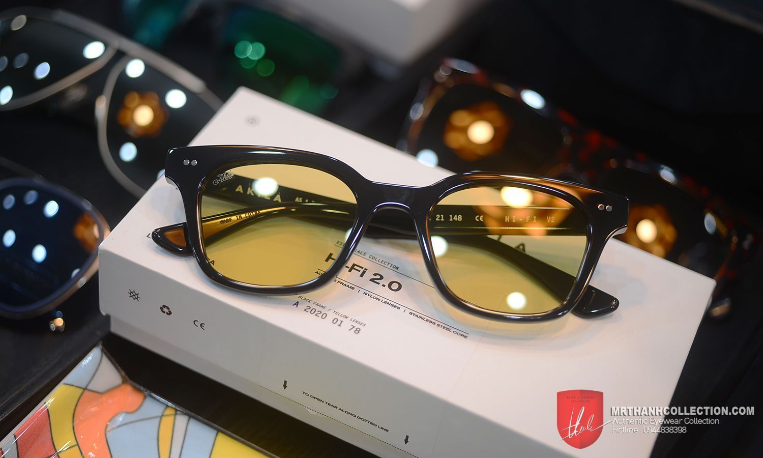 Kính râm Akila Hi-Fi 2.0 2020 01 78 Black Acetate Yellow Lens