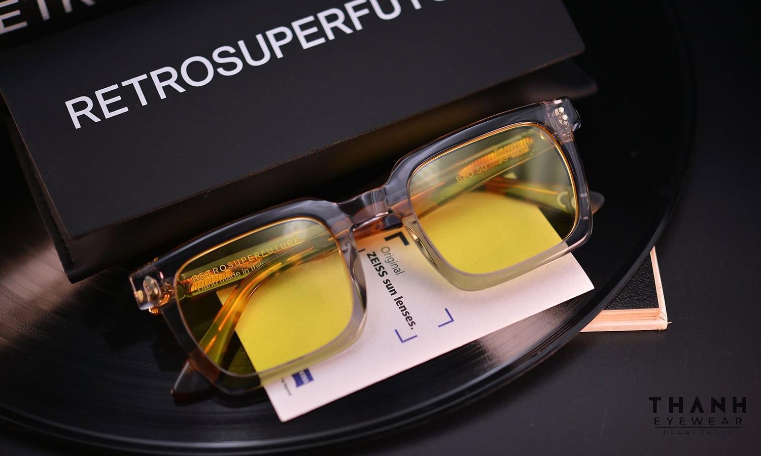 Kính râm Retrosuperfuture Secolo Serioso BZO Transparent Grey/Spotted Havana/Yellow