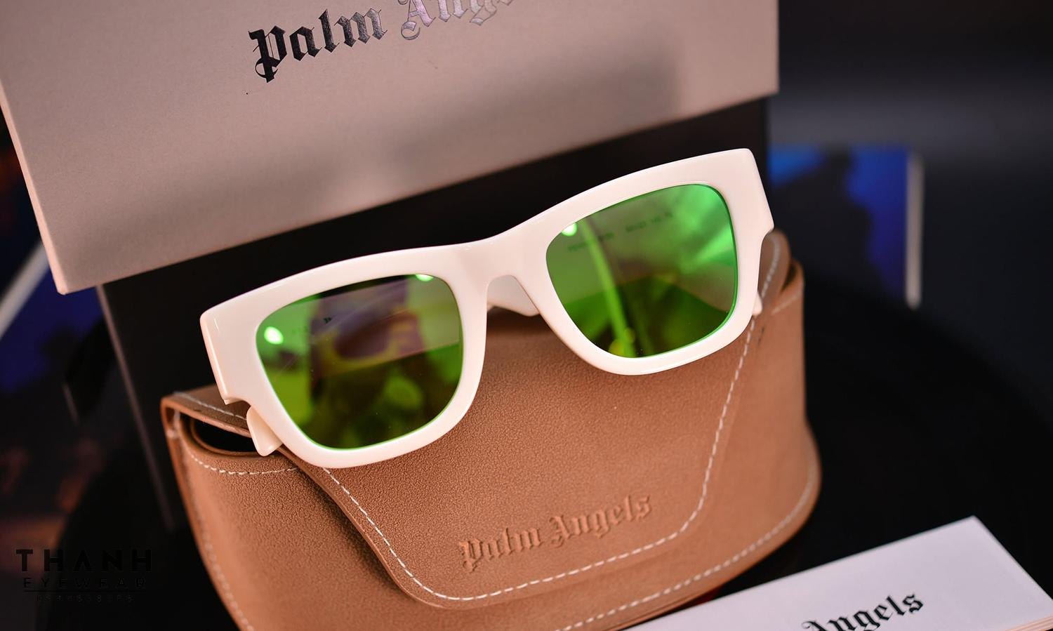 Kính râm Palm Angels PERI025 VOLCAN 0155 White/Green Mirror