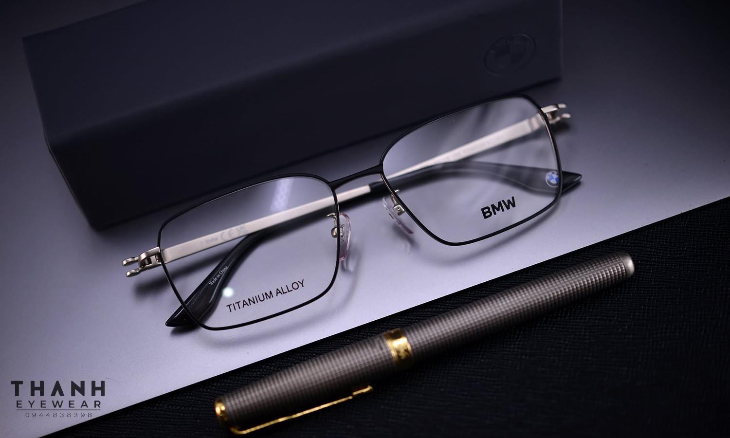 Gọng kính BMW ­BW5097­H ­ 005 Black on Gold Titanium