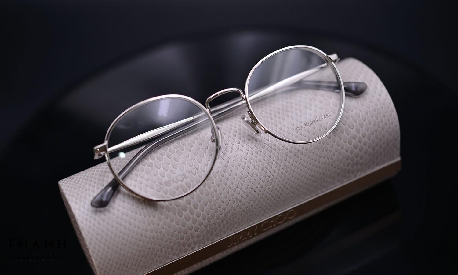 Gọng kính Jimmy Choo JC301 001000 Shiny Palladium