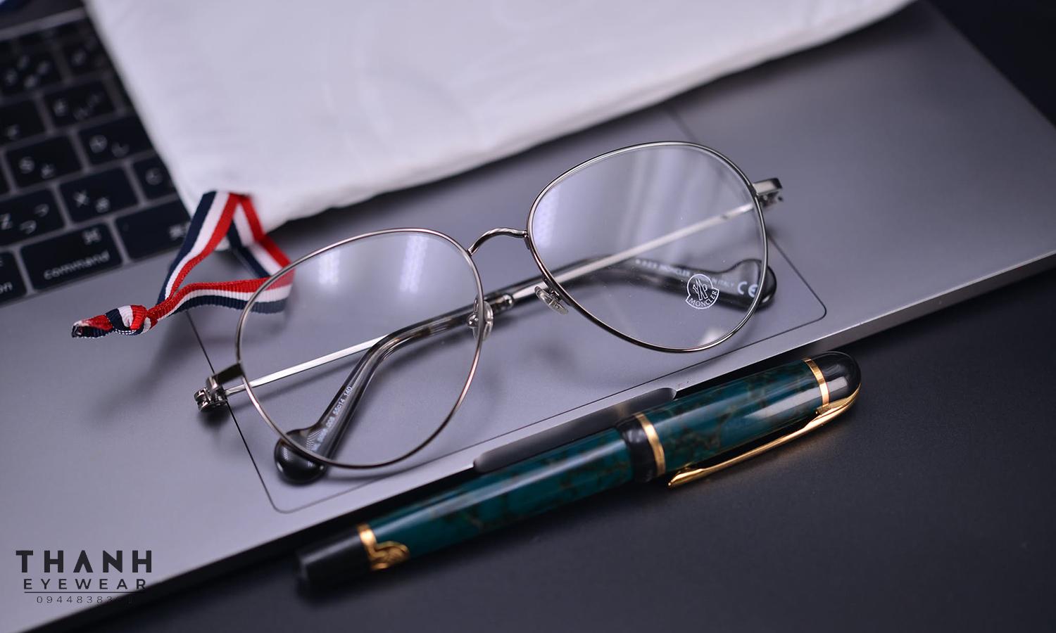 Gọng kính Moncler ML5068 008 Gunmetal Aviator Metal