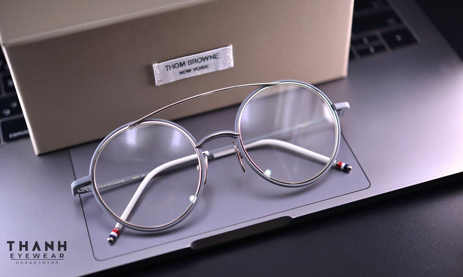 Gọng kính Thom Browne TB108 BGRYSLV50 Grey/Silver