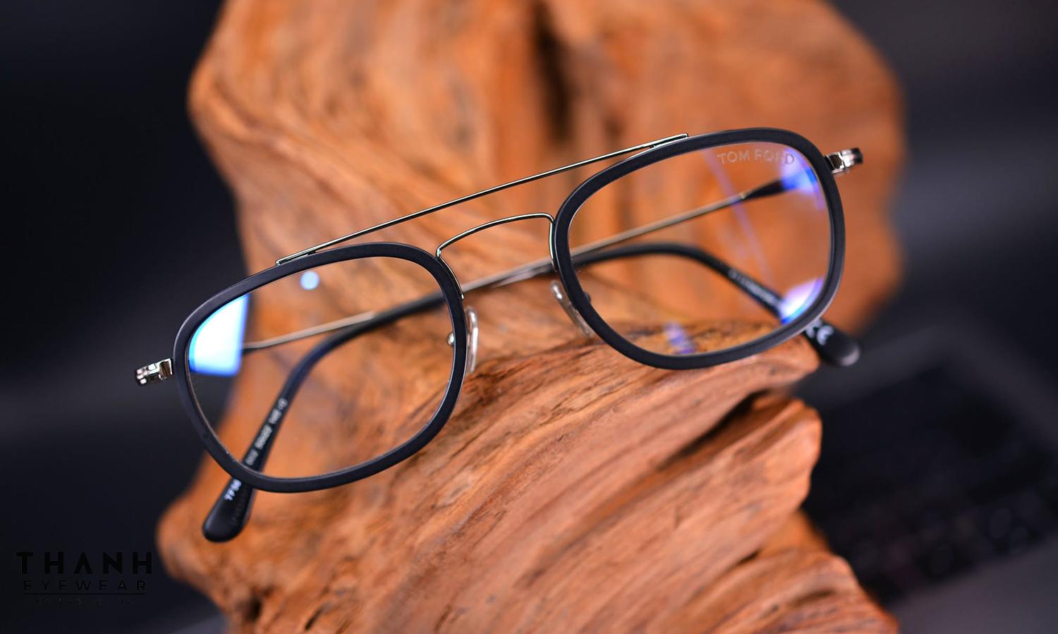 Gọng kính Tom Ford TF5677B 002 Matte Black/Clear Blue Light Block