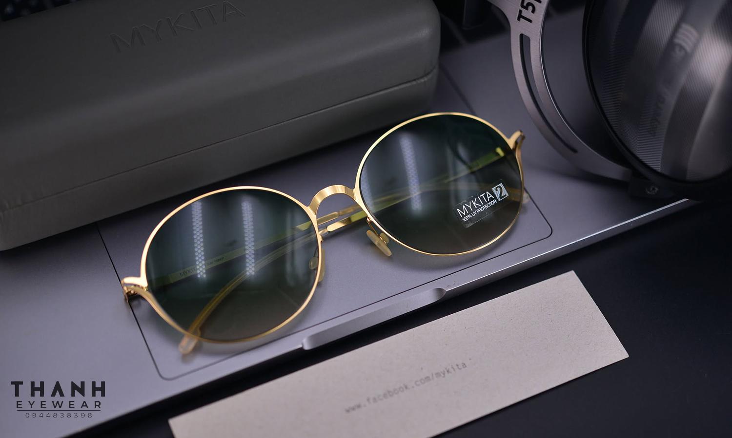 Kính râm Mykita LITEAINO 013 Round Green Gradient Mirror